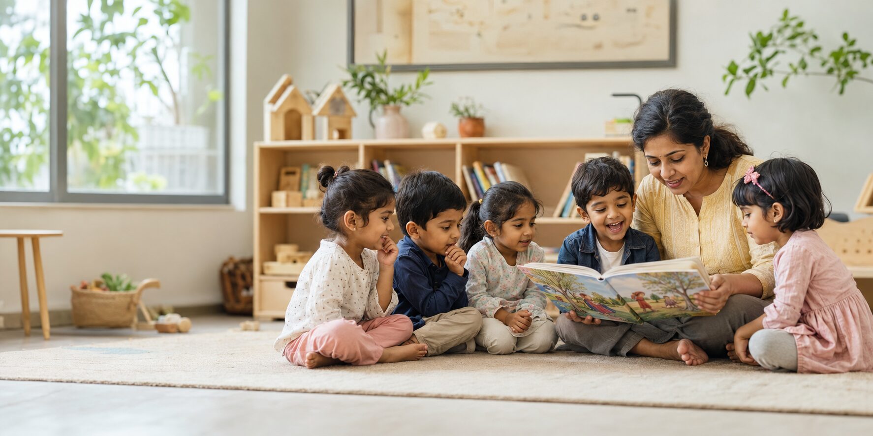A child absorbed in a book at Arkley Schools